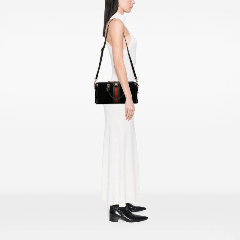 Medium Suede Web Ophidia Top Handle Bag - Image 7