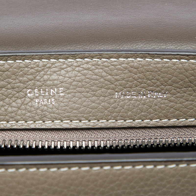 Medium Calfskin and Suede Trapeze Satchel - Image 5