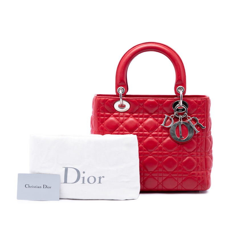 Medium Lambskin Cannage Lady Dior - Image 7
