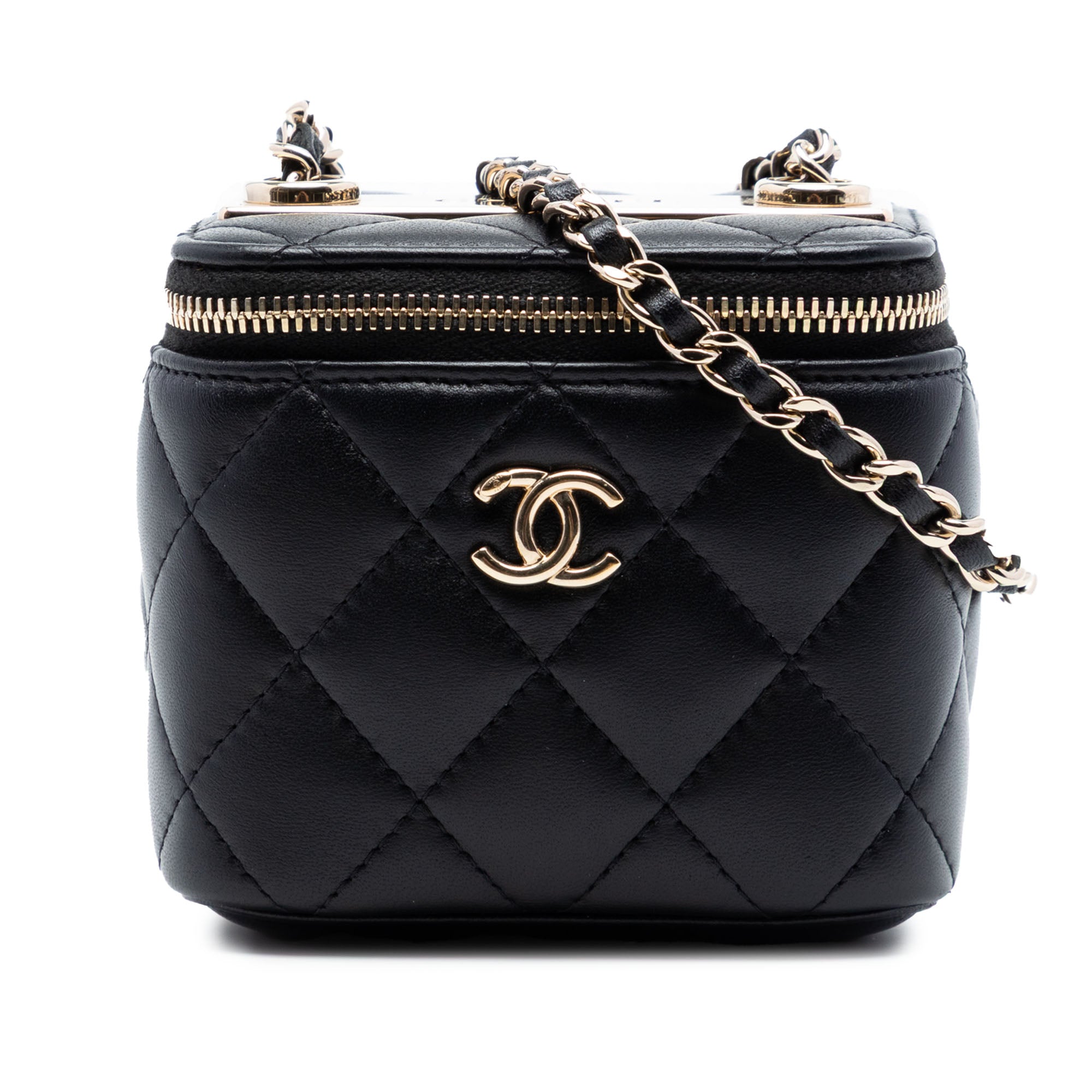 Mini Quilted Lambskin Trendy CC Vanity Case - Image 1