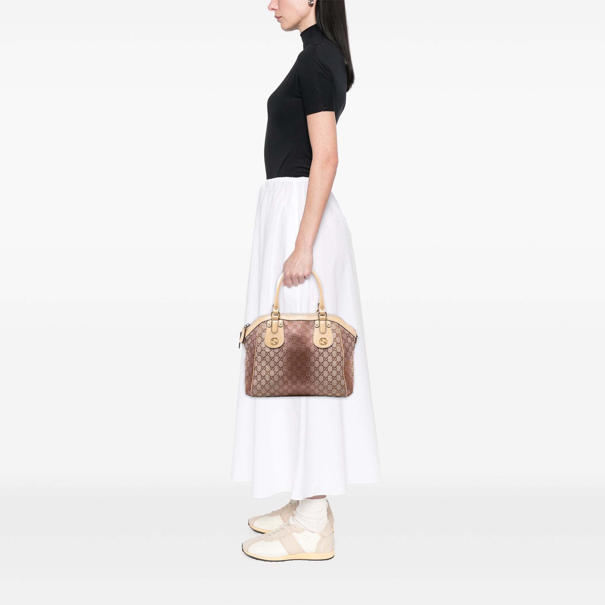 Medium GG Lurex Scarlett Satchel - Image 7