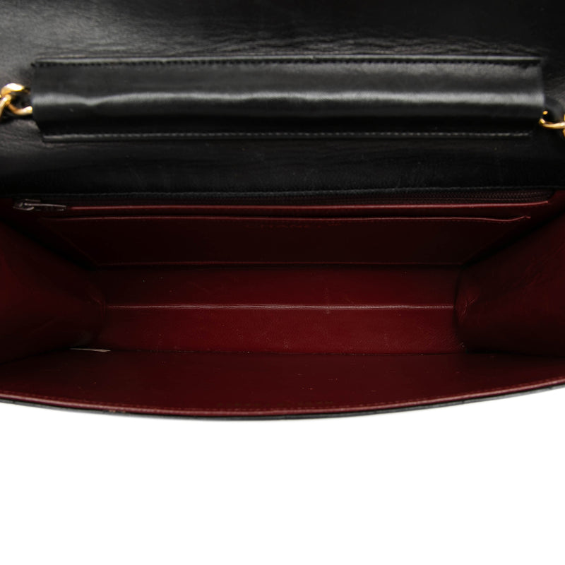 CC Vertical and Diagonal Quilted Calfskin Envelope Flap - Image 4