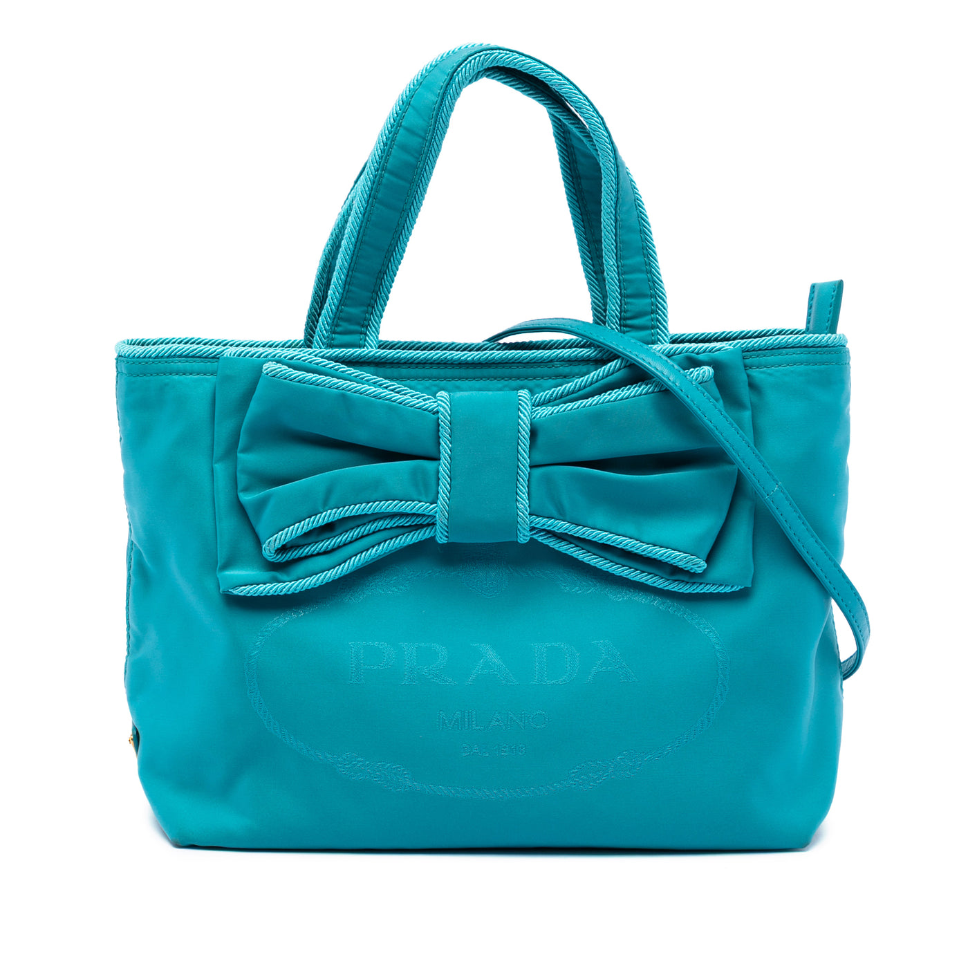 Tessuto Canapa Logo Bow Satchel - Image 1