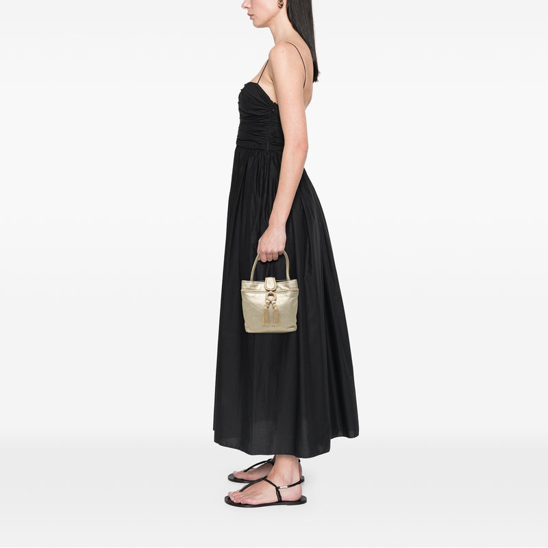 Metallic Leather Fringe Tassel Handbag - Image 7