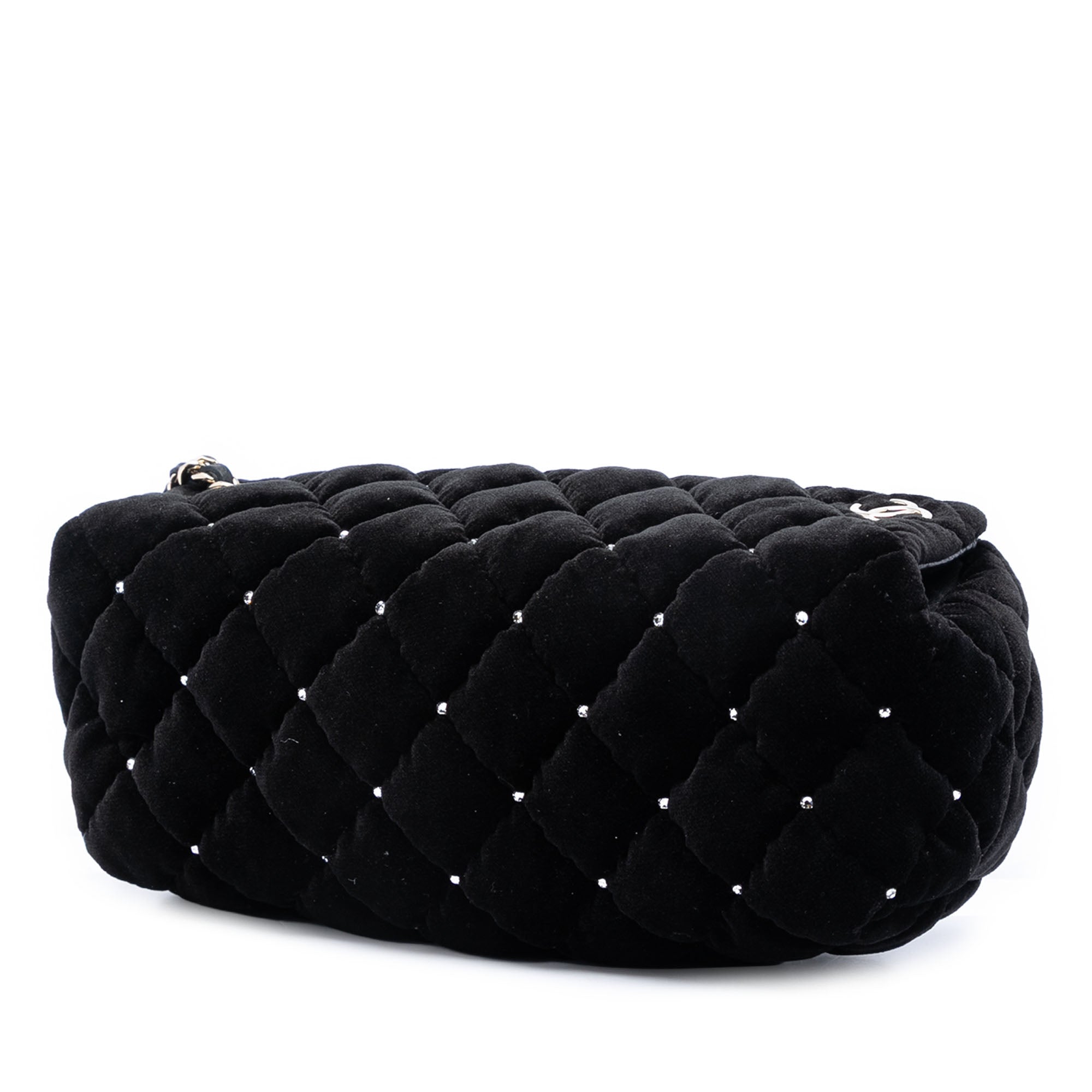 Quilted Velvet Diamante Wristlet Clutch - Image 2