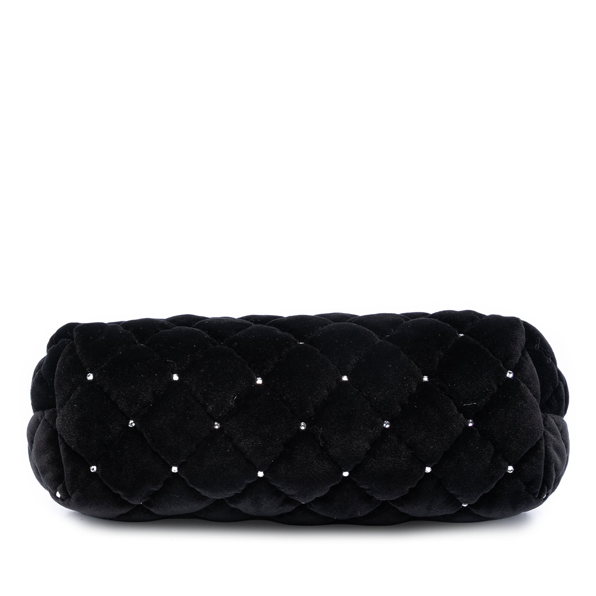Quilted Velvet Diamante Wristlet Clutch - Image 3