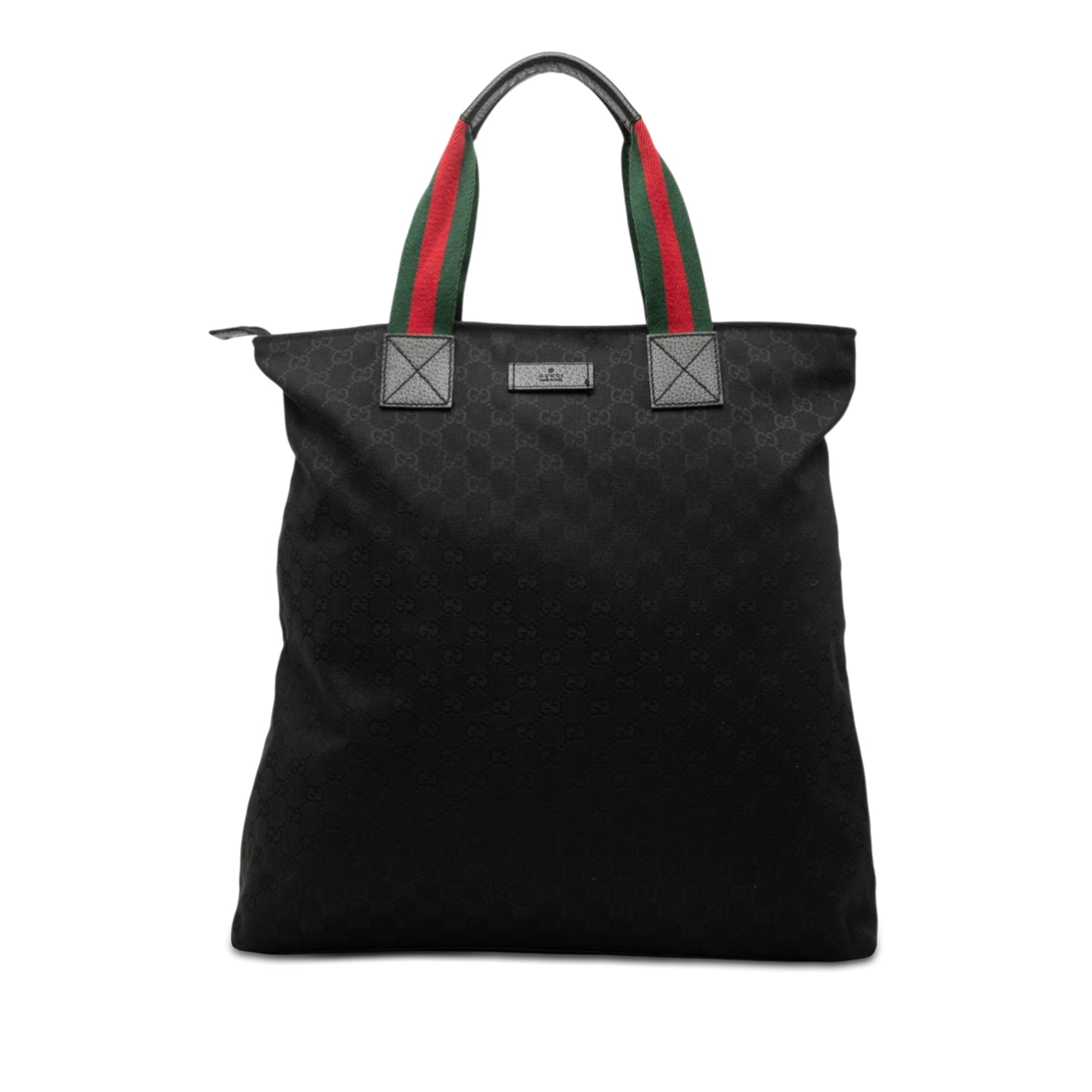 GG Canvas Web Vertical Tote - Image 1