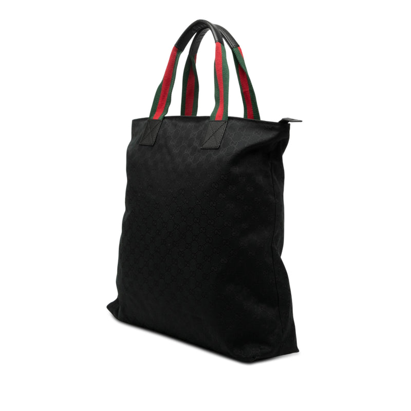 GG Canvas Web Vertical Tote - Image 2