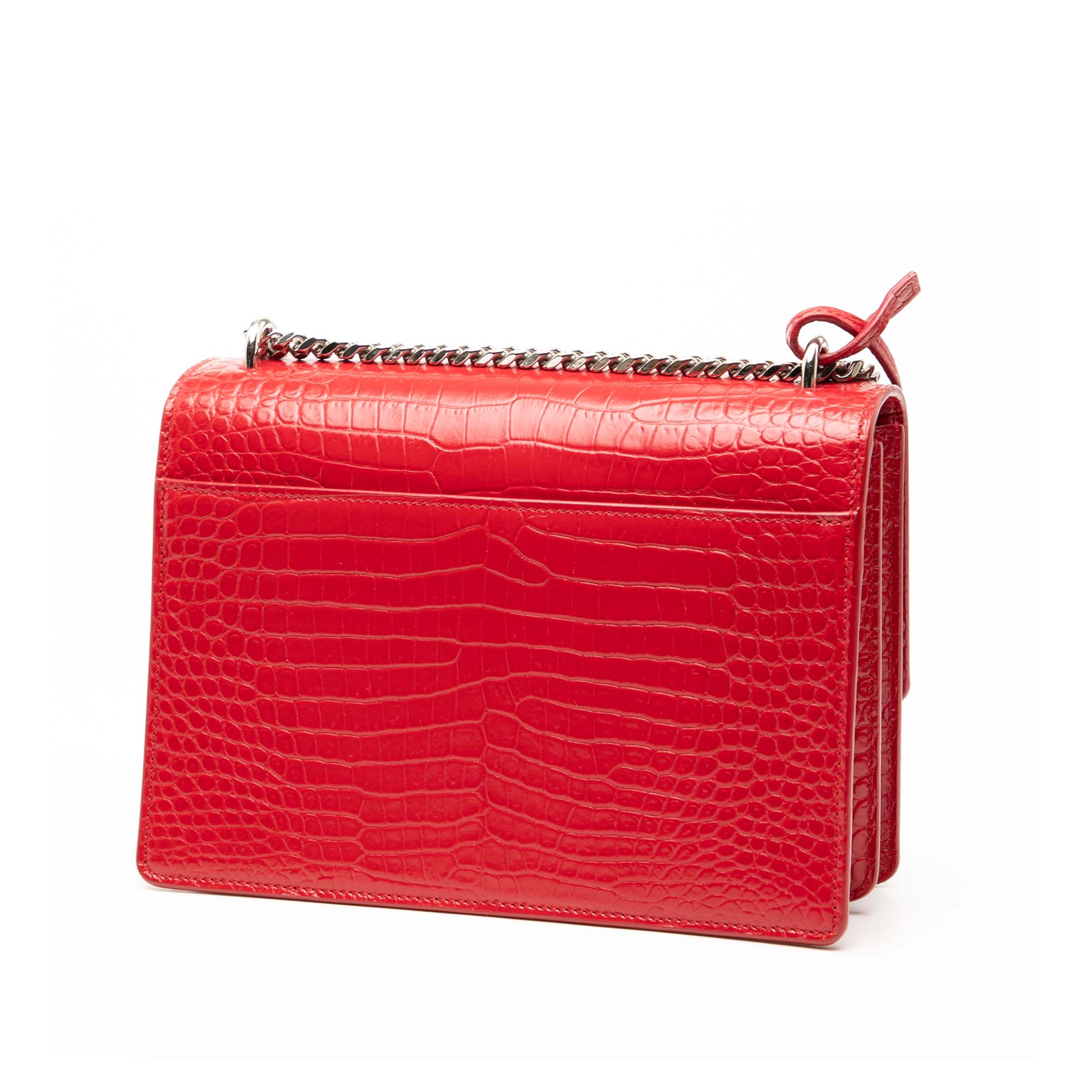 Medium Croc Embossed Leather Monogram Sunset Crossbody - Image 2