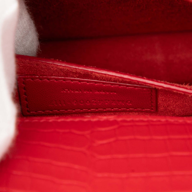 Medium Croc Embossed Leather Monogram Sunset Crossbody - Image 6