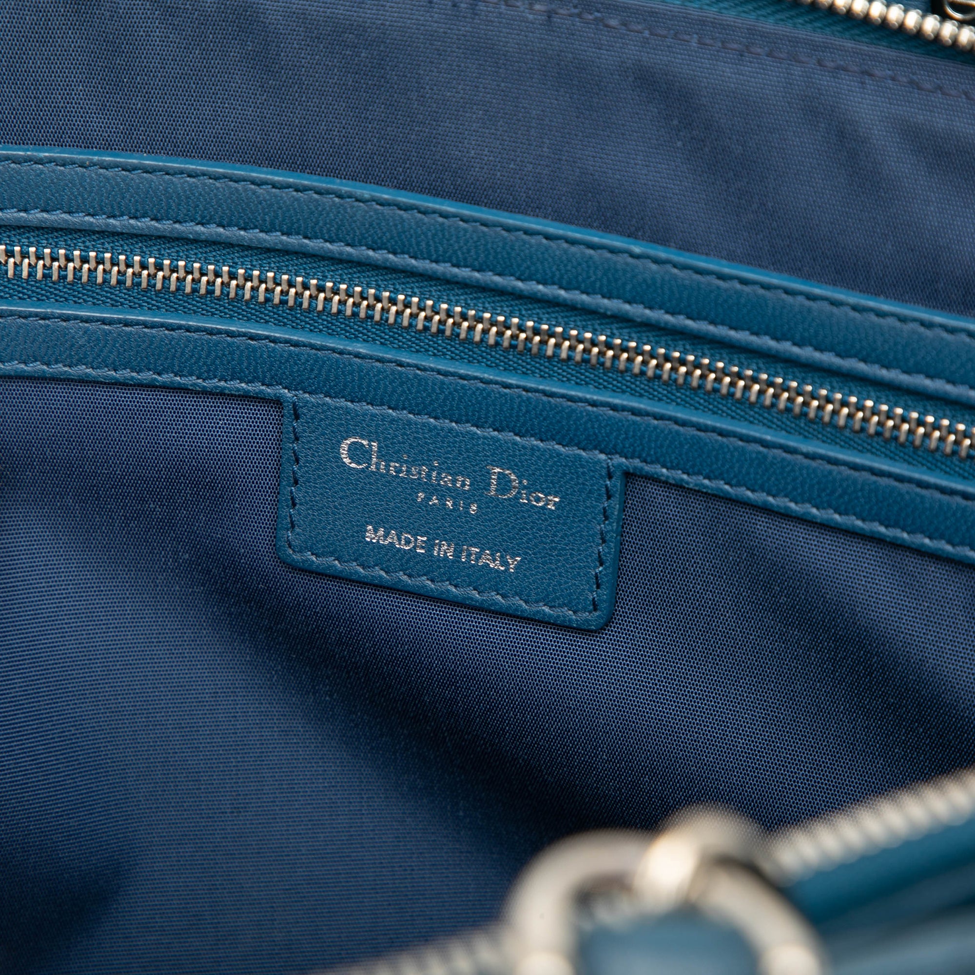 Large Lambskin Cannage Soft Zipped Lady Dior Shopping Tote - Image 5