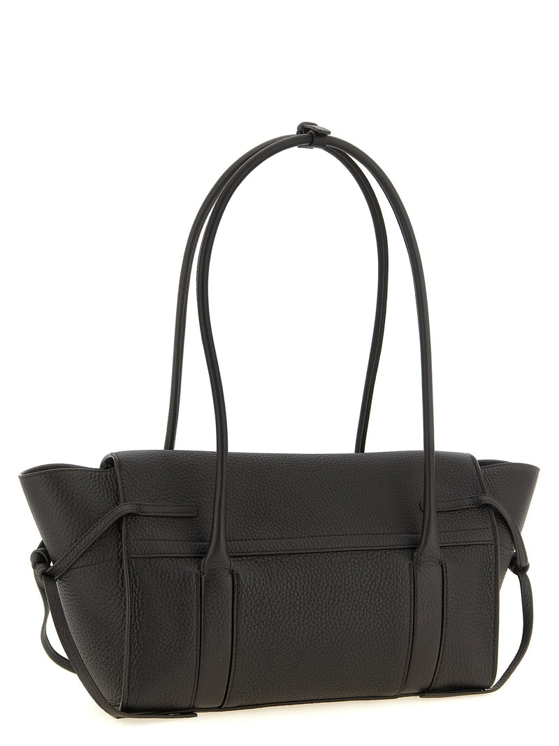 Mulberry Bayswater Shoulder Bag — Black Hammered Calf Leather