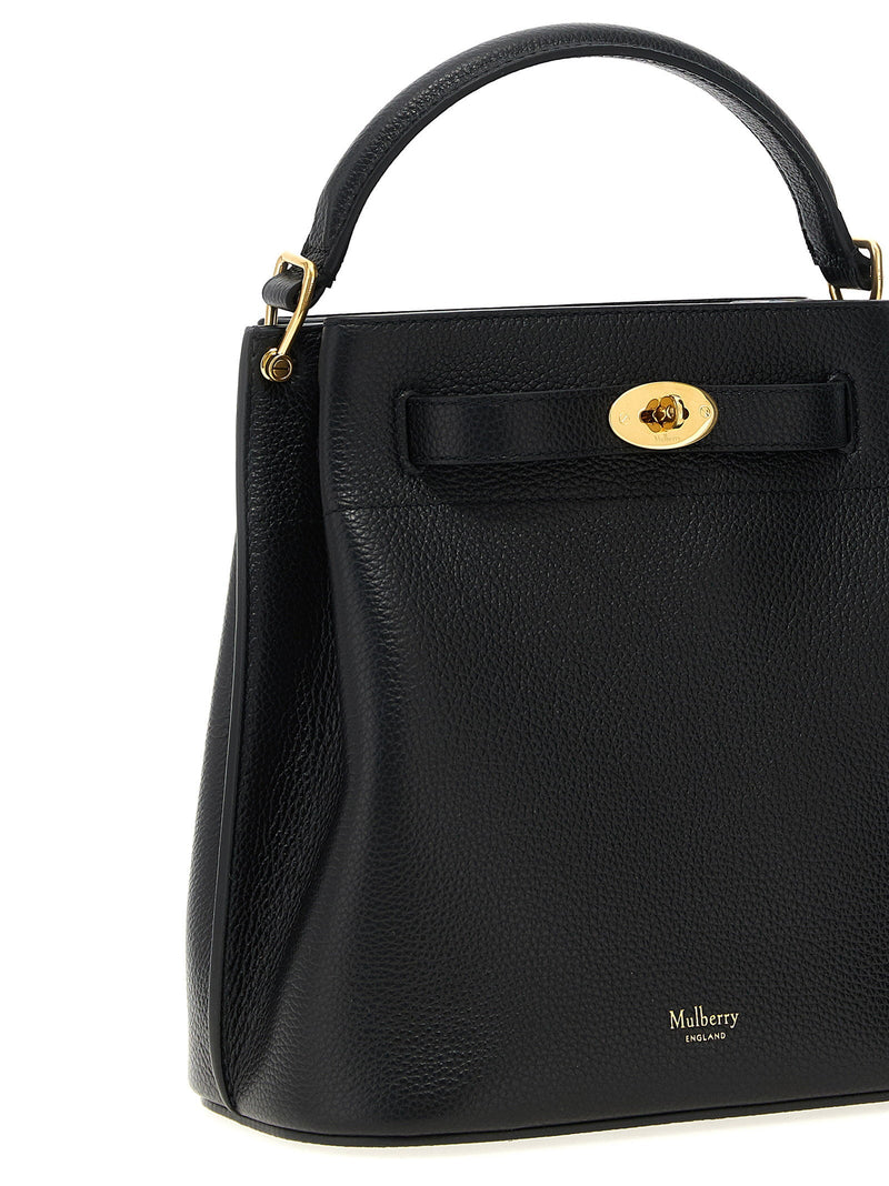 Mulberry Pebbled Leather Bucket Bag — Black