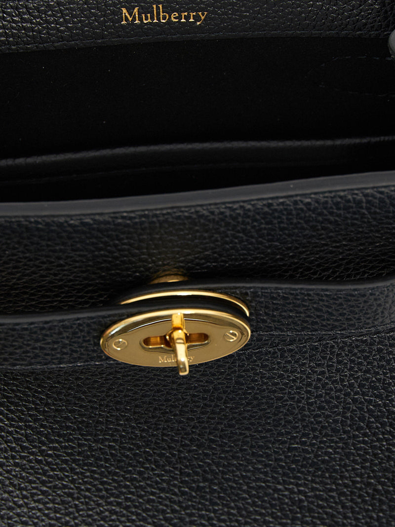 Mulberry Pebbled Leather Bucket Bag — Black