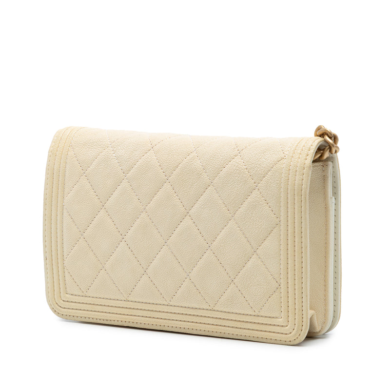 Quilted Caviar Boy Wallet on Chain - Image 2
