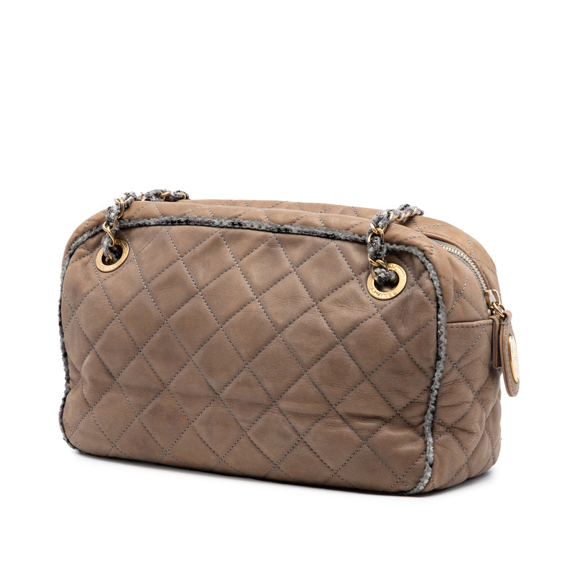 CC Quilted Iridescent Calfskin Tweed Bowler Bag - Image 2