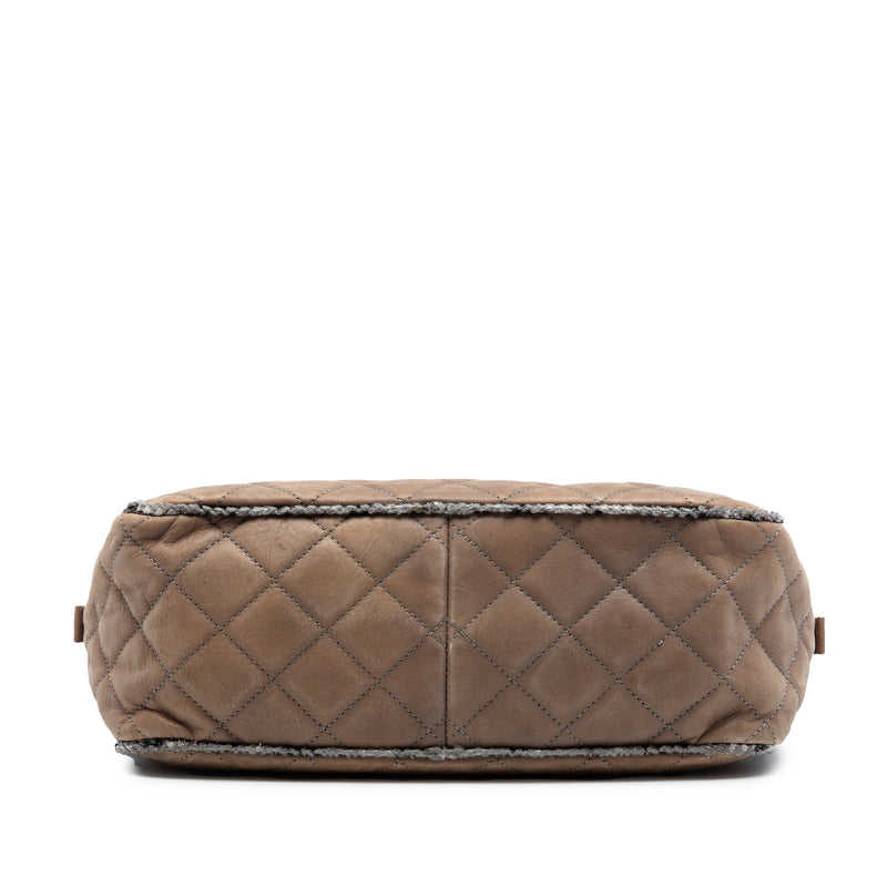 CC Quilted Iridescent Calfskin Tweed Bowler Bag - Image 3
