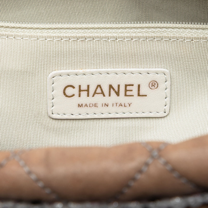 CC Quilted Iridescent Calfskin Tweed Bowler Bag - Image 5
