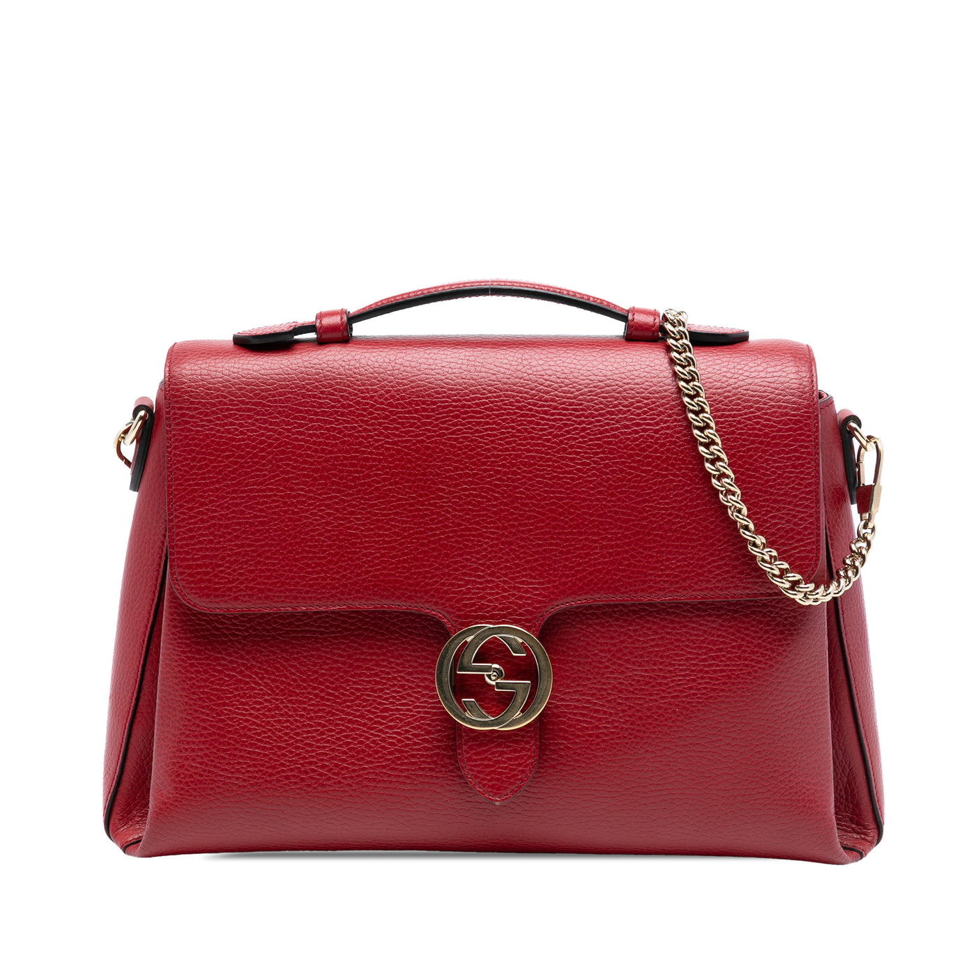 Medium Dollar Calf Interlocking G Satchel - Image 1