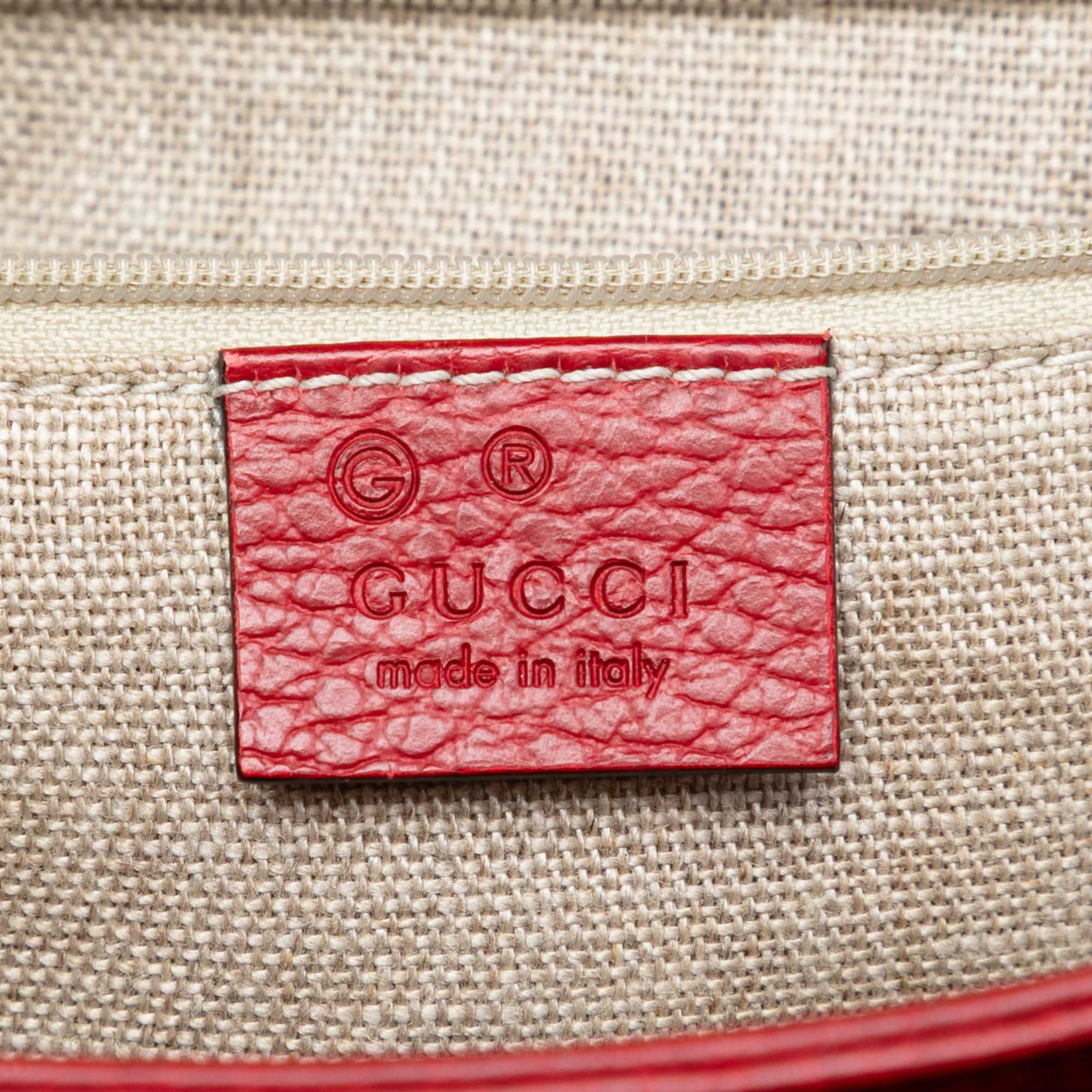 Medium Dollar Calf Interlocking G Satchel - Image 5