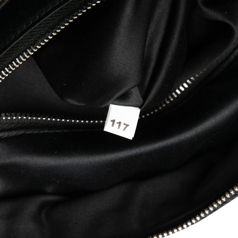 Leather Trimmed Matelasse Crystal Embellished Nylon Backpack - Image 6