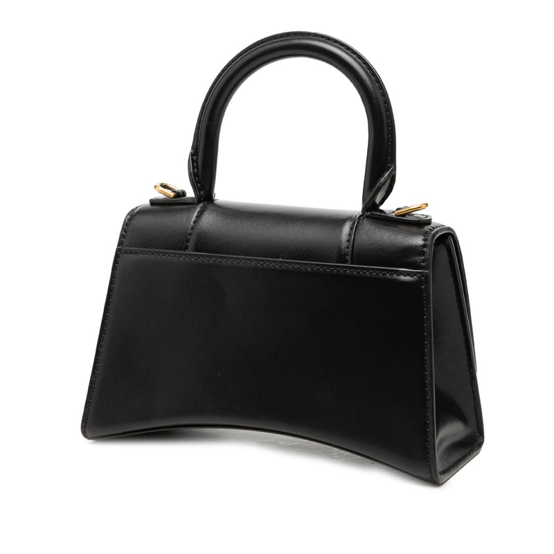 Small Shiny Box Calfskin Hourglass Top Handle Bag - Image 2