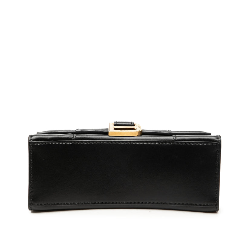 Small Shiny Box Calfskin Hourglass Top Handle Bag - Image 3