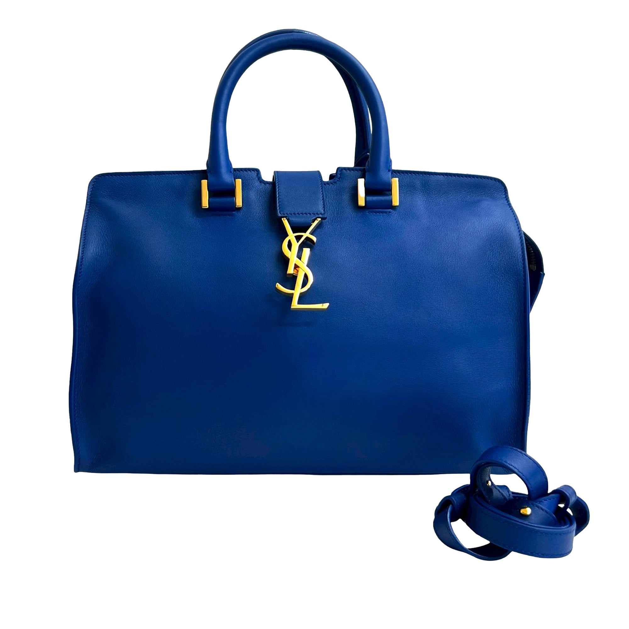 Small Leather Monogram Downtown Cabas Satchel - Image 1