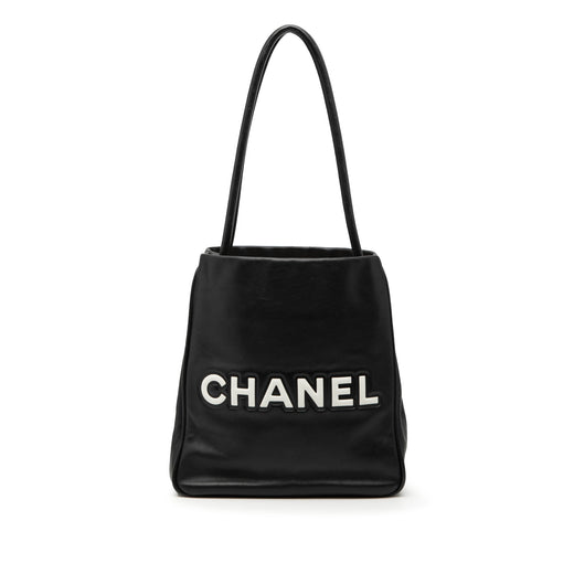 Lambskin Embossed Camellia Logo Tote - Image 1