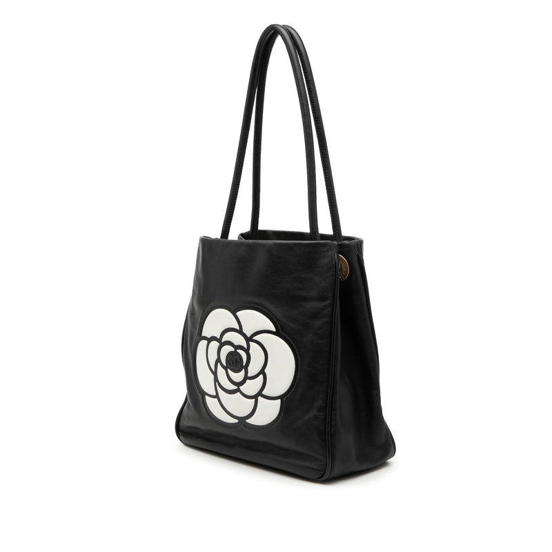 Lambskin Embossed Camellia Logo Tote - Image 2