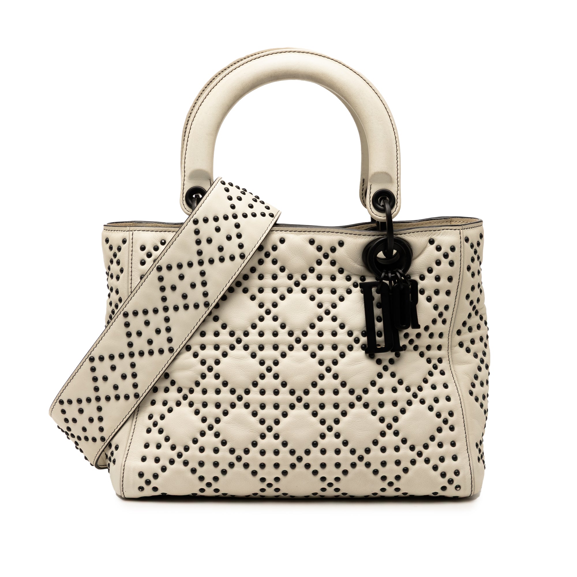 Medium Lambskin Cannage Studded Supple Lady Dior - Image 1