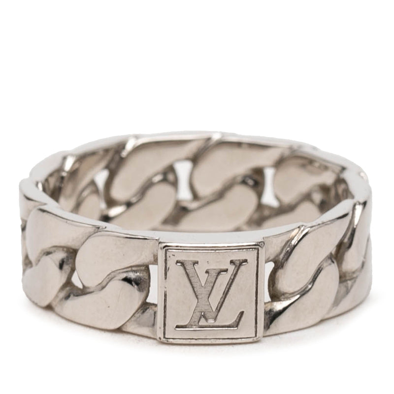 Brass Mosaic Chain Ring