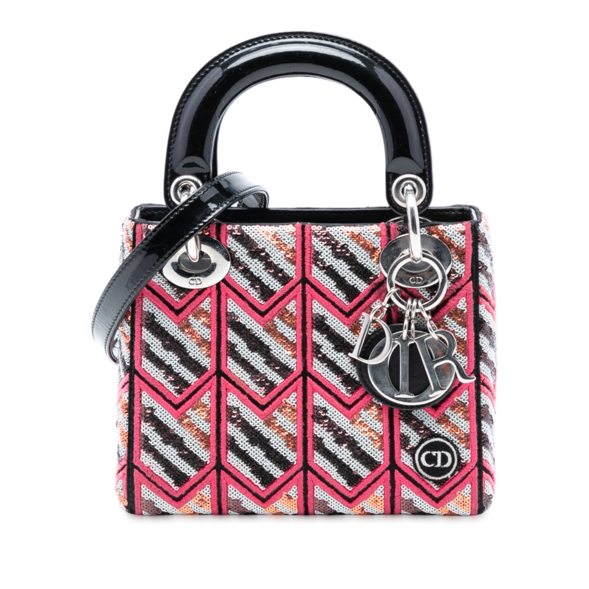 Mini Patent Sequined Lady Dior - Image 1