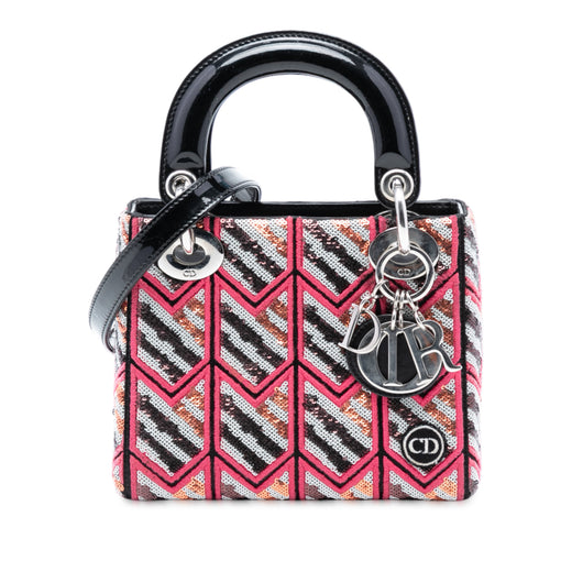 Mini Patent Sequined Lady Dior - Image 1