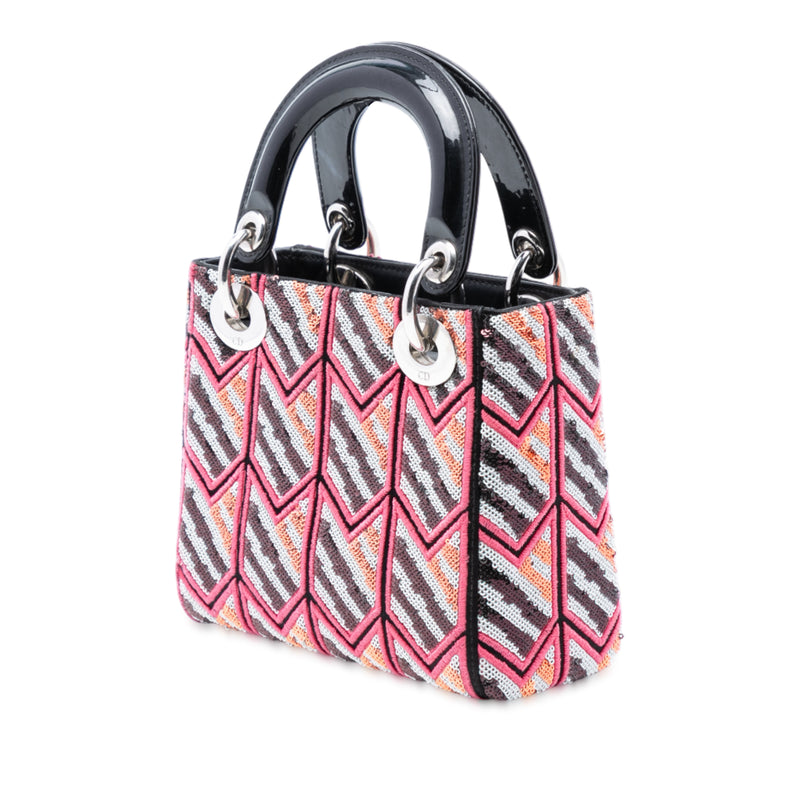 Mini Patent Sequined Lady Dior - Image 2