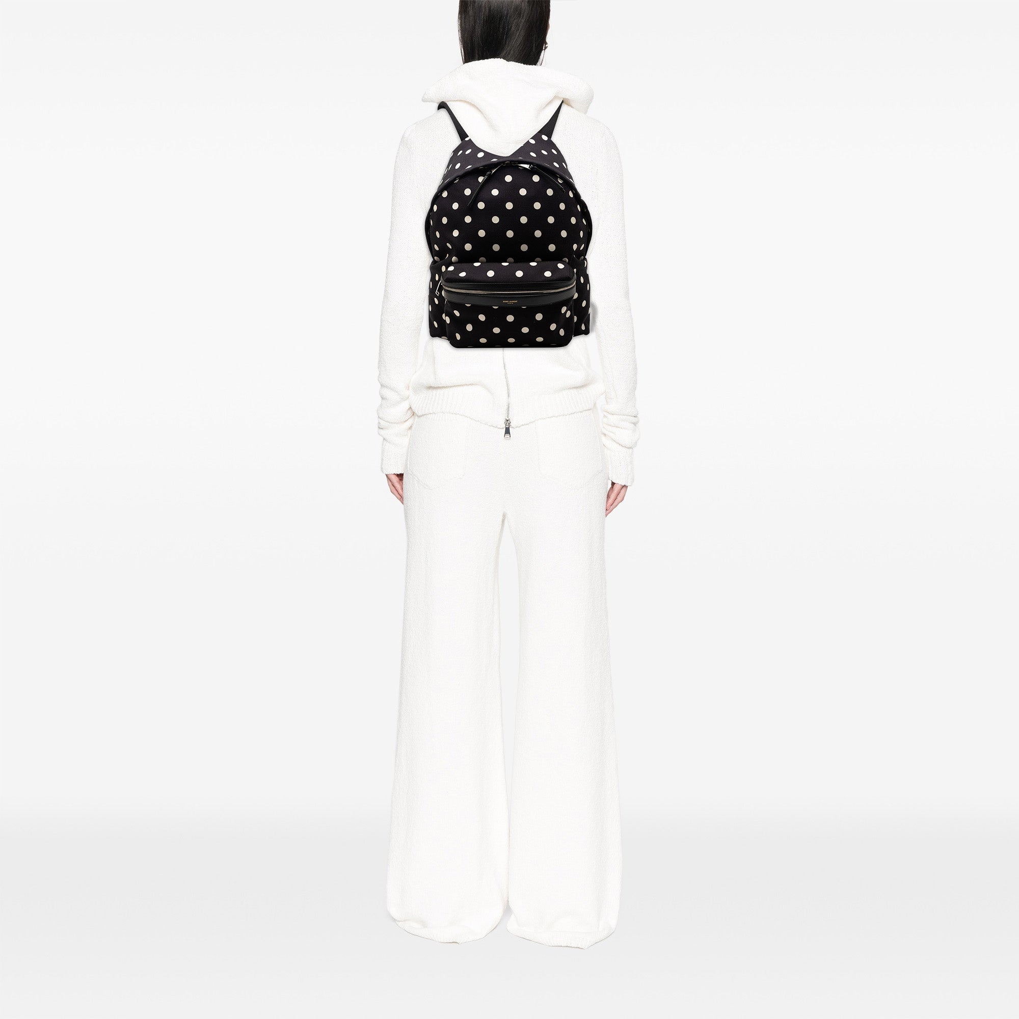 Canvas Polka Dot City Backpack - Image 7
