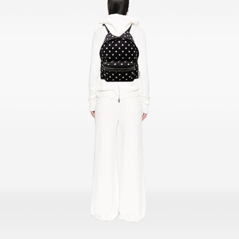 Canvas Polka Dot City Backpack - Image 7