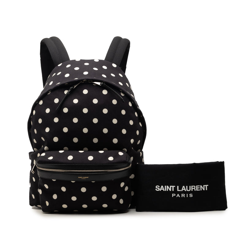 Canvas Polka Dot City Backpack - Image 8
