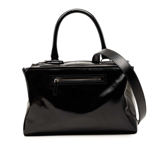 Medium Textured Patent Pandora Satchel - Image 1