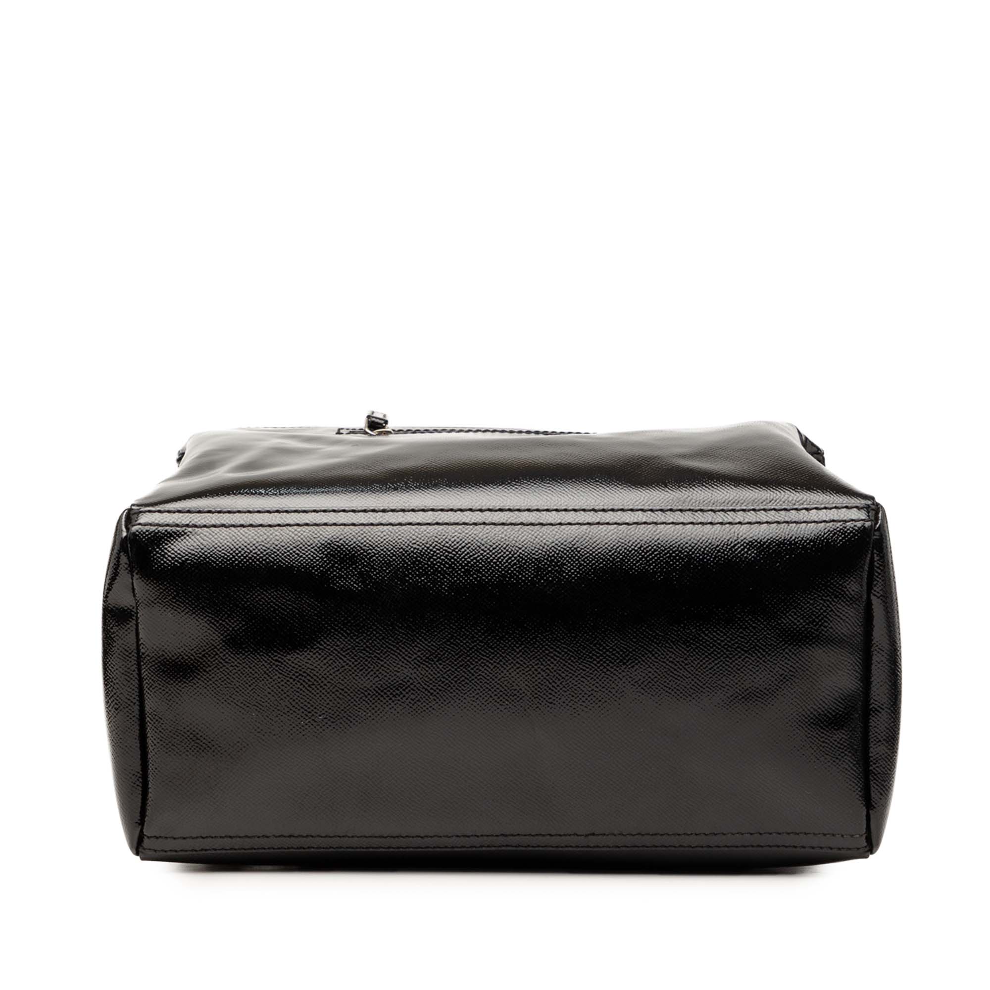 Medium Textured Patent Pandora Satchel - Image 3