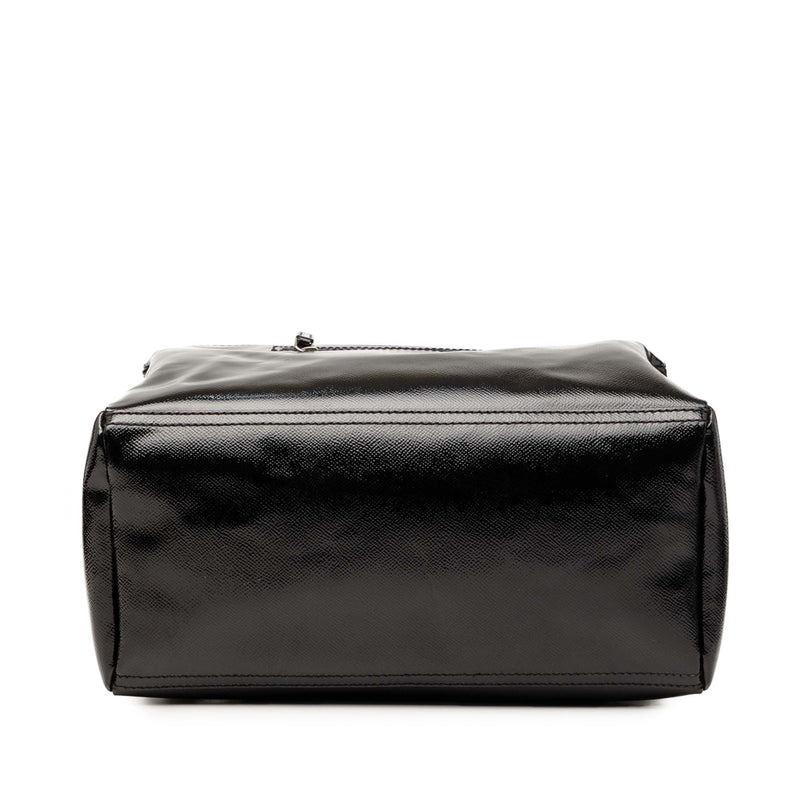 Medium Textured Patent Pandora Satchel - Image 3