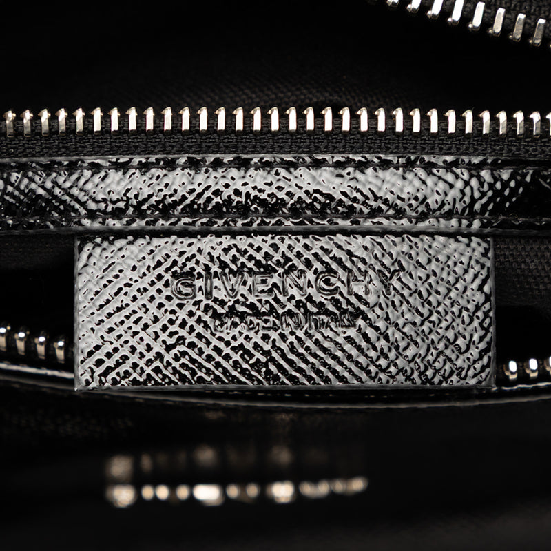 Medium Textured Patent Pandora Satchel - Image 5