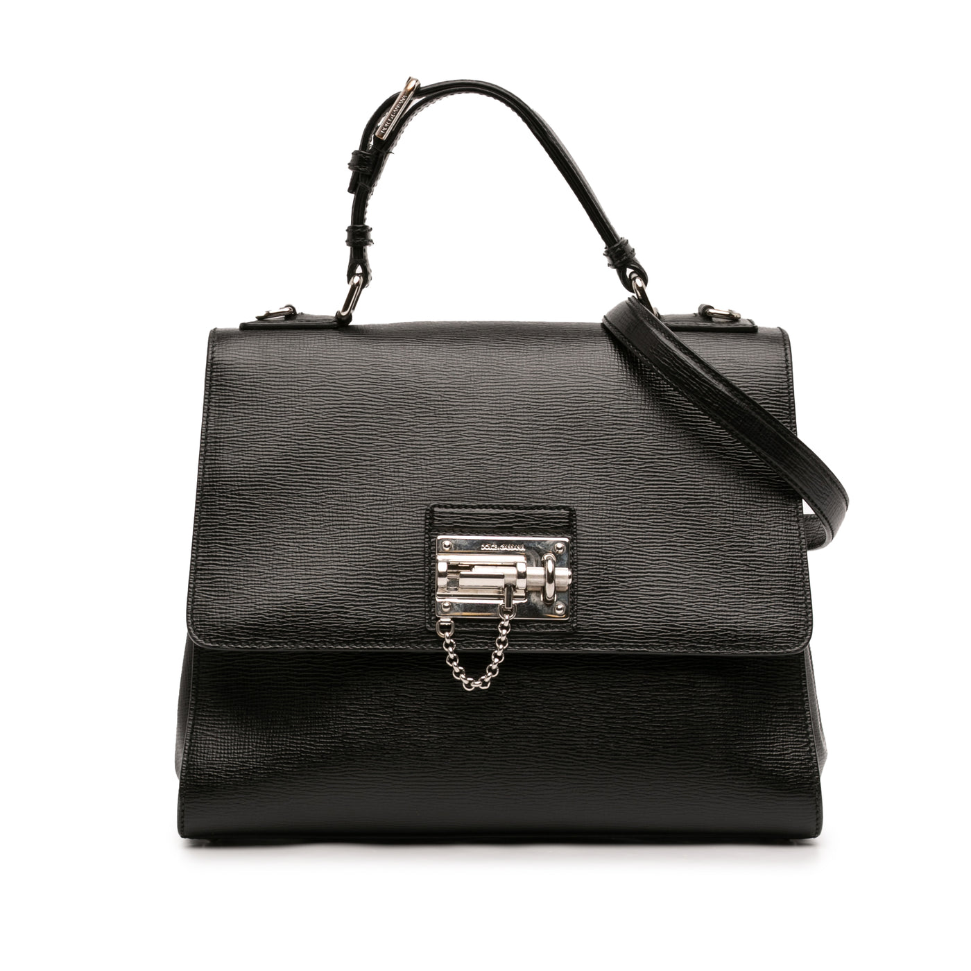 Large Textured Calfskin Miss Monica Top Handle Bag - Image 1