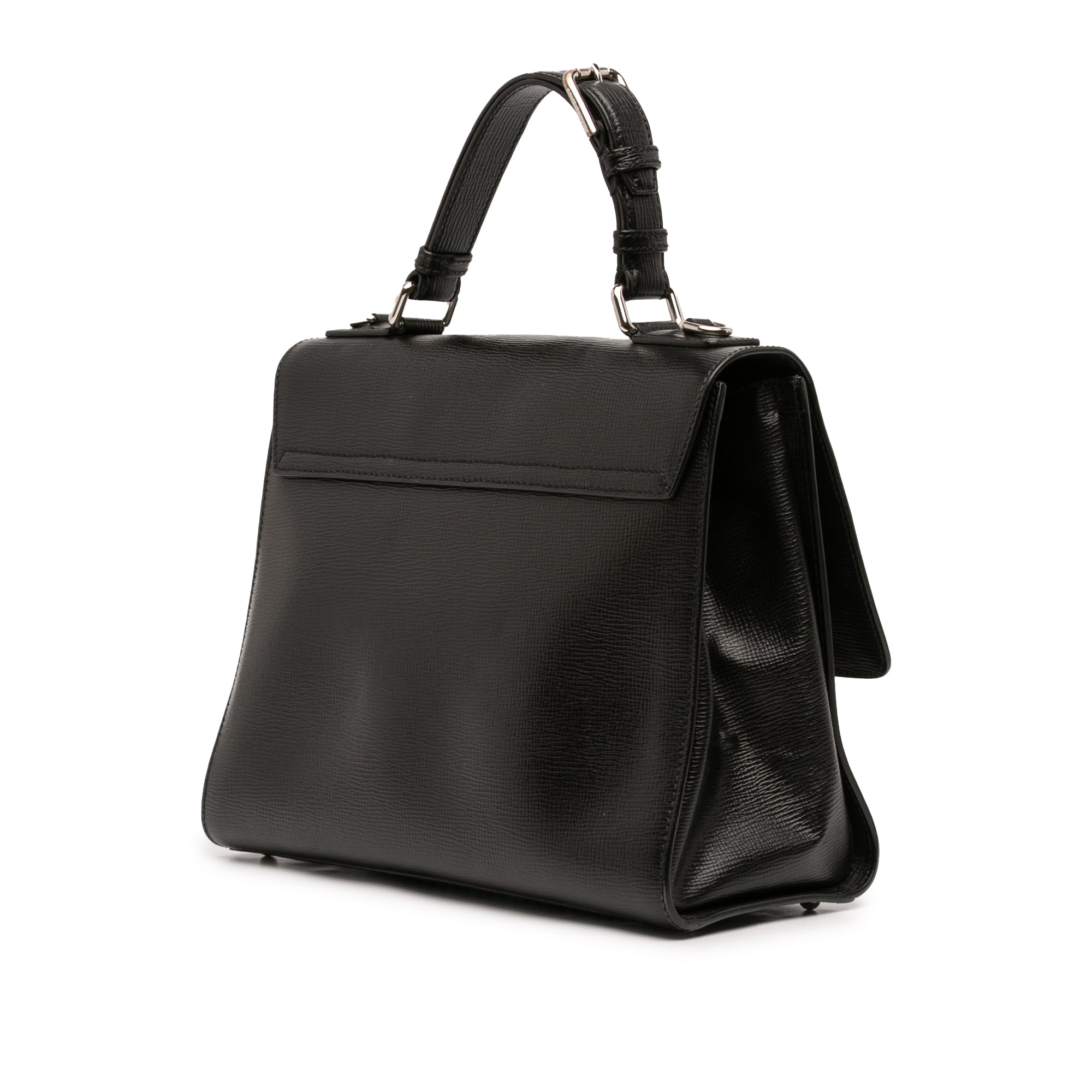 Large Textured Calfskin Miss Monica Top Handle Bag - Image 2