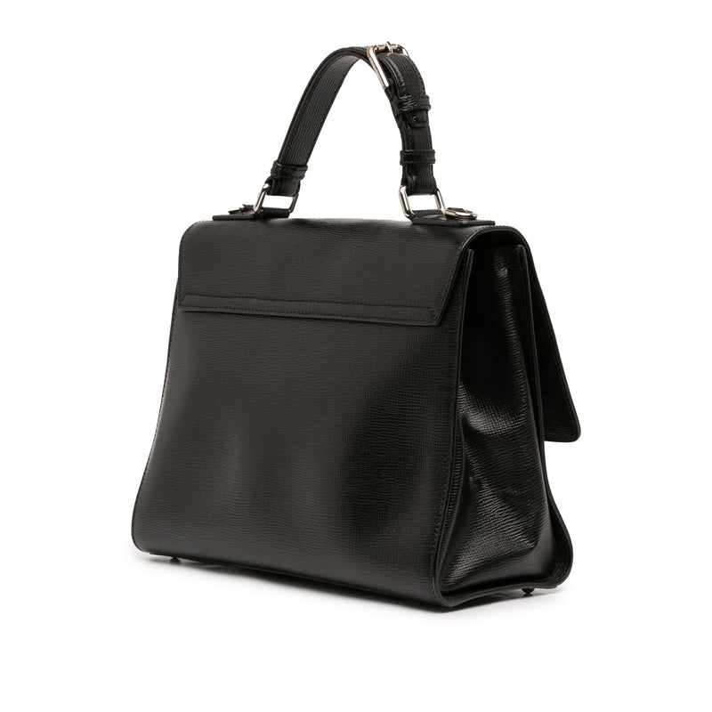 Large Textured Calfskin Miss Monica Top Handle Bag - Image 2