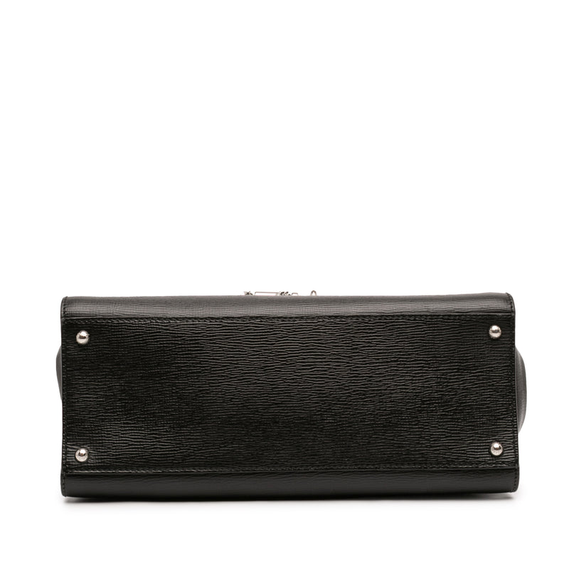 Large Textured Calfskin Miss Monica Top Handle Bag - Image 3