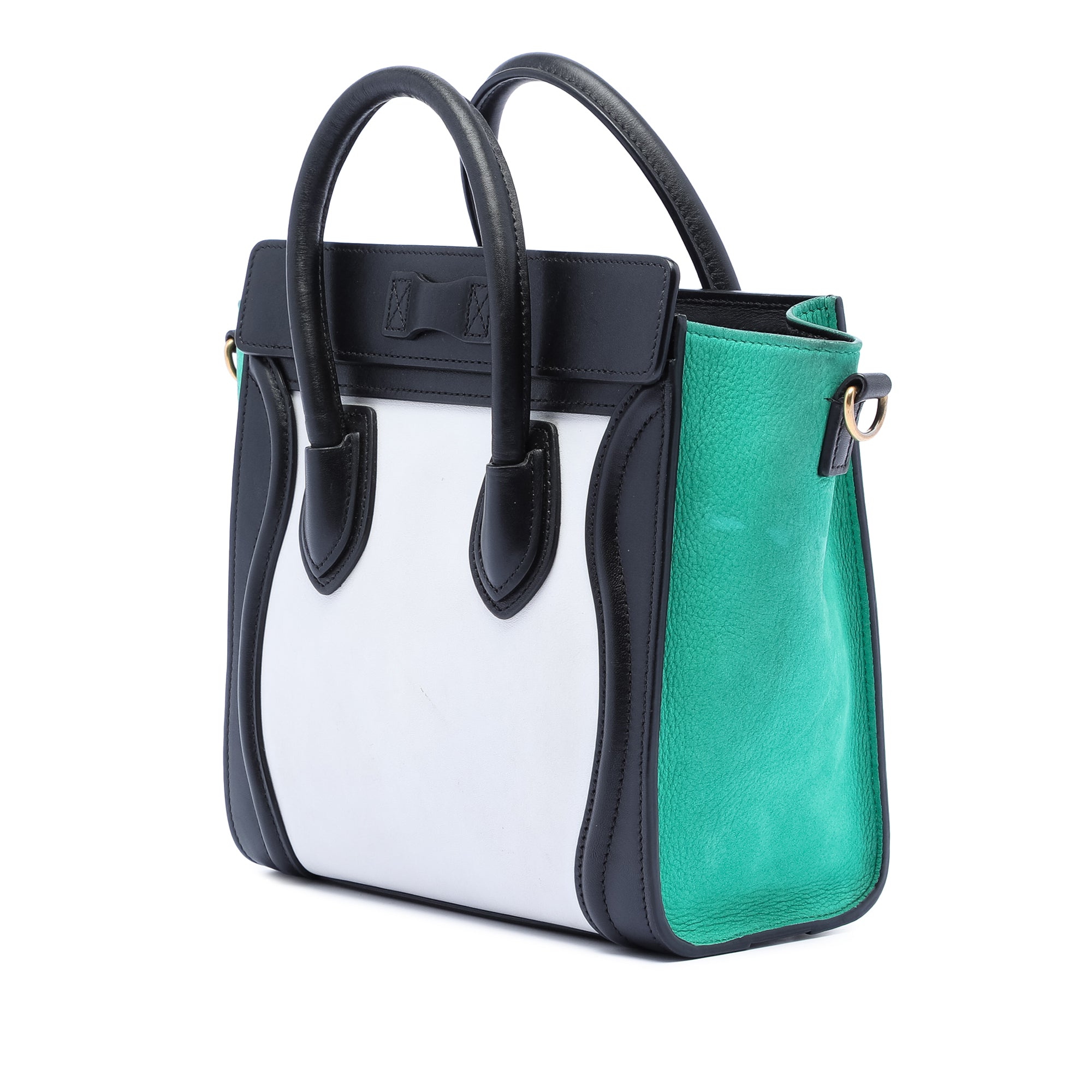 Nano Tricolor Leather Luggage Tote - Image 2