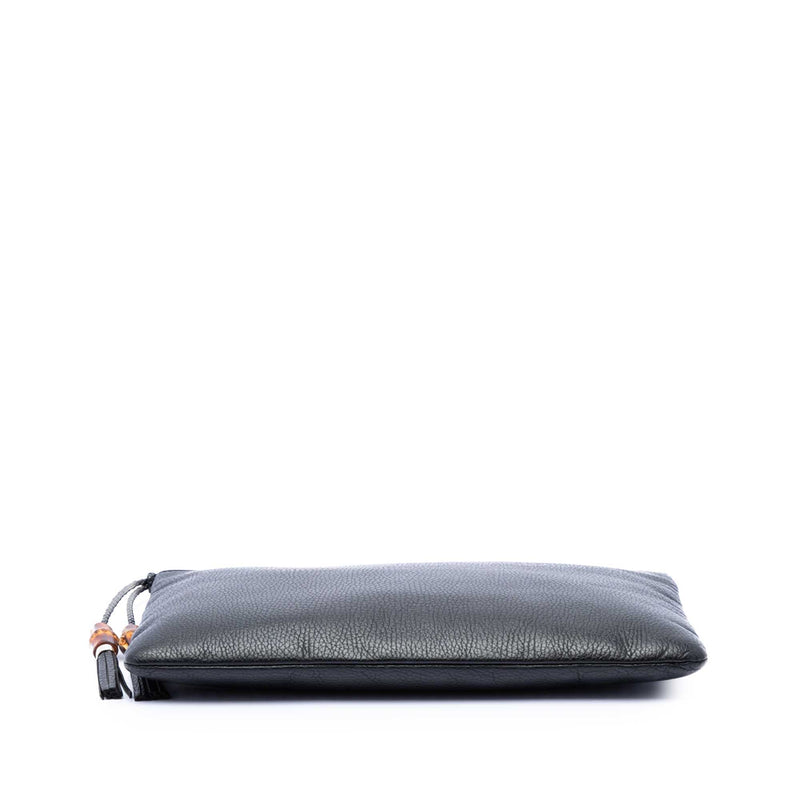Calfskin Bamboo Tassel Clutch - Image 3