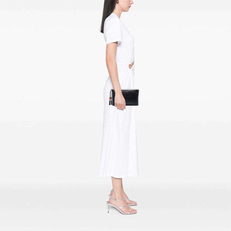Calfskin Bamboo Tassel Clutch - Image 6
