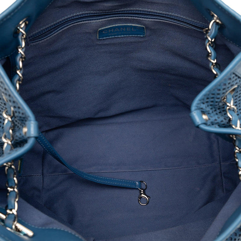 Perforated Calfskin Up In The Air North South Tote - Image 4